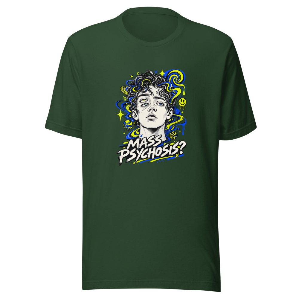 Mass Psychosis Meme T-Shirt - Is He Real? - Image 7