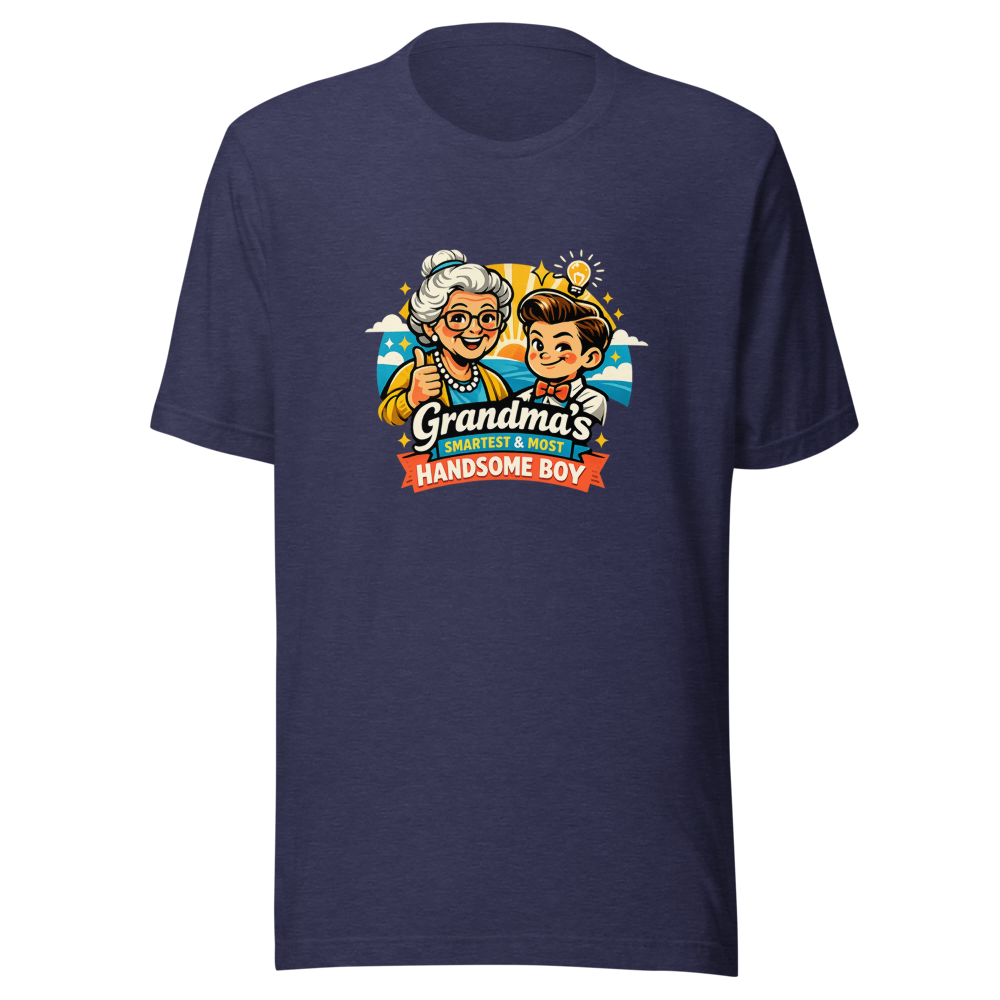 Grandma's Smartest & Most Handsome Boy Tee - Image 5