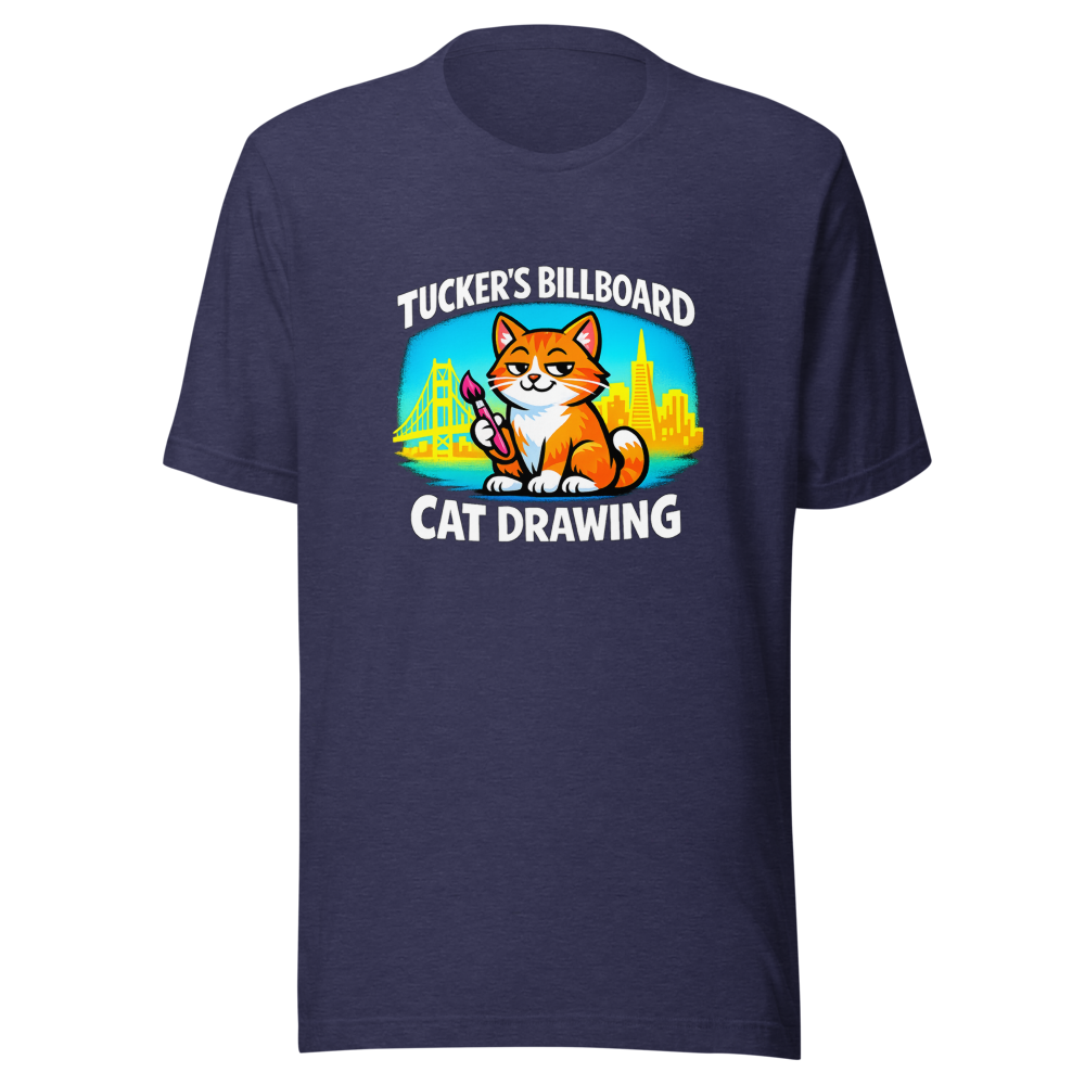 Tucker's Billboard Cat Drawing T-Shirt - Image 5