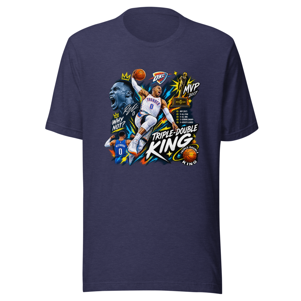 Russell Westbrook Triple-Double King T-Shirt - Image 5