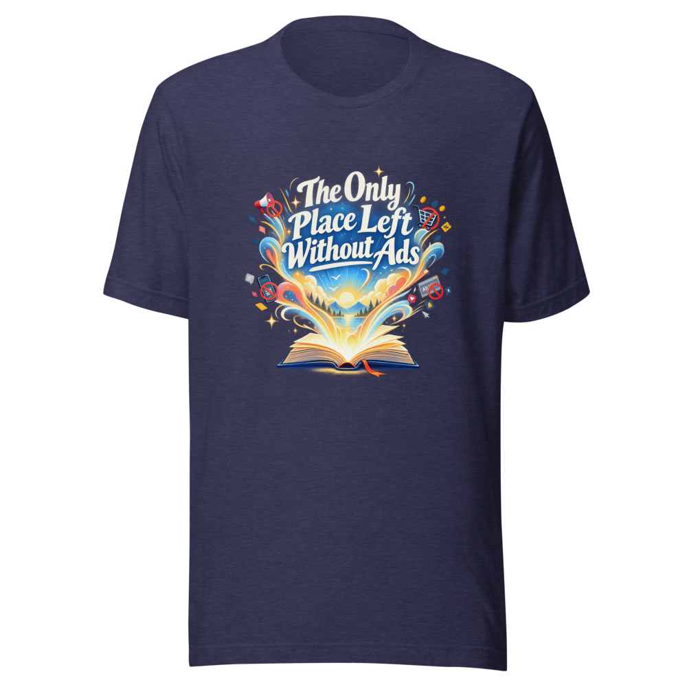 Escape the Ads: Book Lover's Tee - Image 5