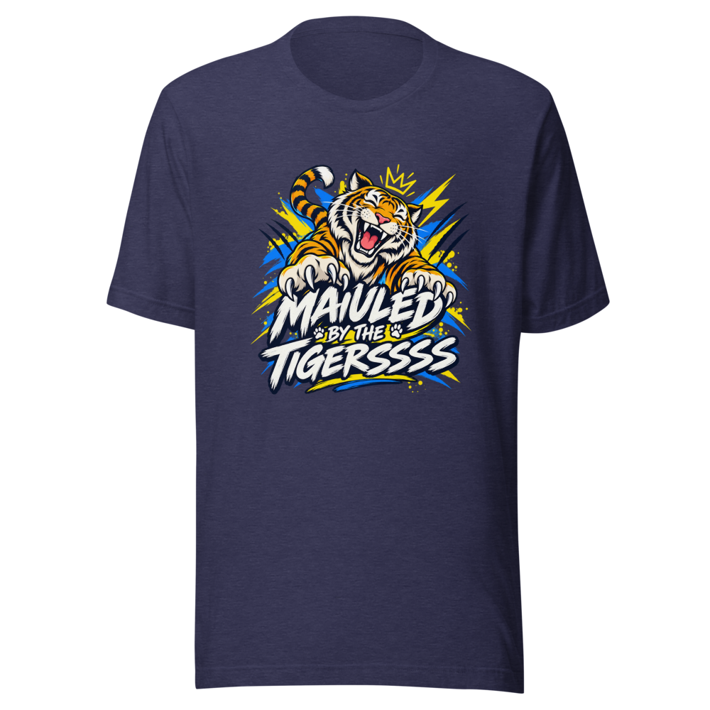 MAULED BY THE TIGERSSSS Funny Meme T-Shirt - Image 5