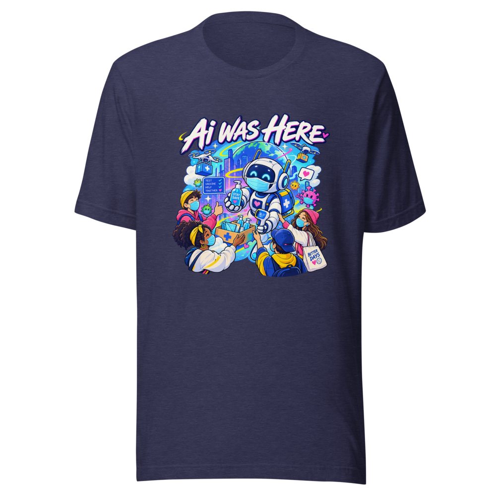 AI Was Here: Viral Covid Times Tee - Image 5