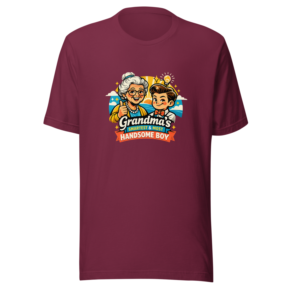 Grandma's Smartest & Most Handsome Boy Tee - Image 6