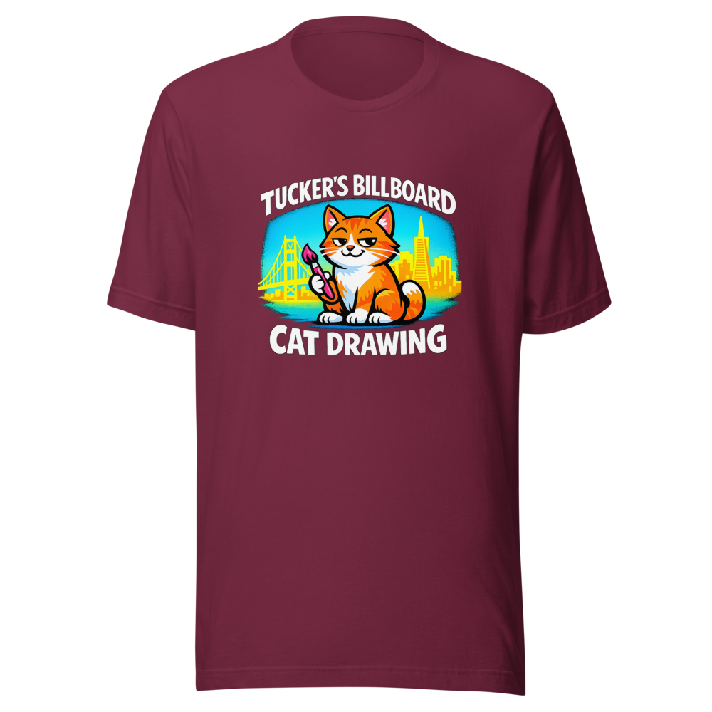 Tucker's Billboard Cat Drawing T-Shirt - Image 6
