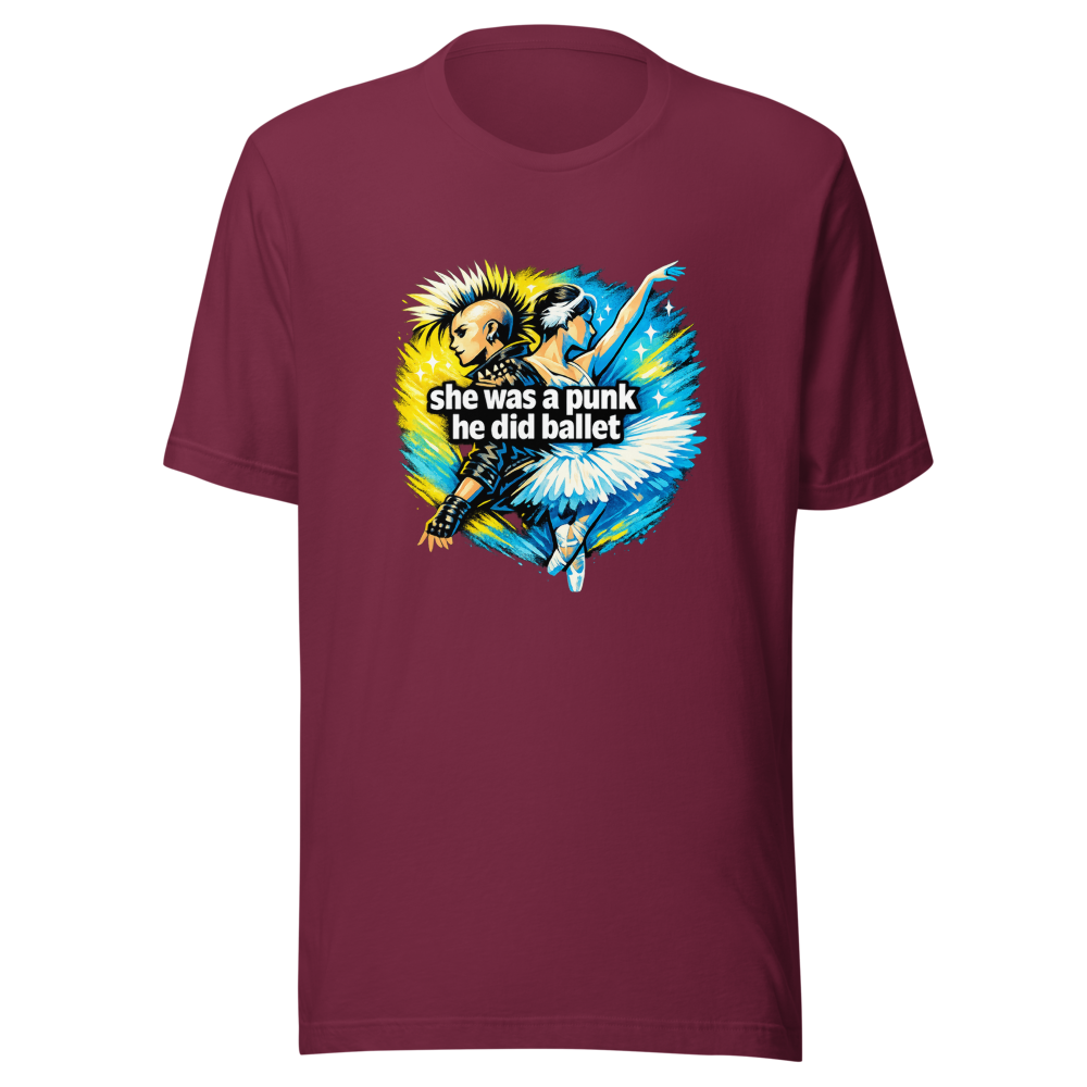 Punk & Ballet Aesthetic T-Shirt: She Was A Punk - Image 6