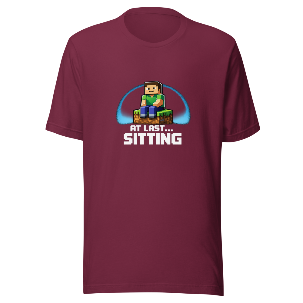 Minecraft Sitting Meme T-Shirt - Image 6