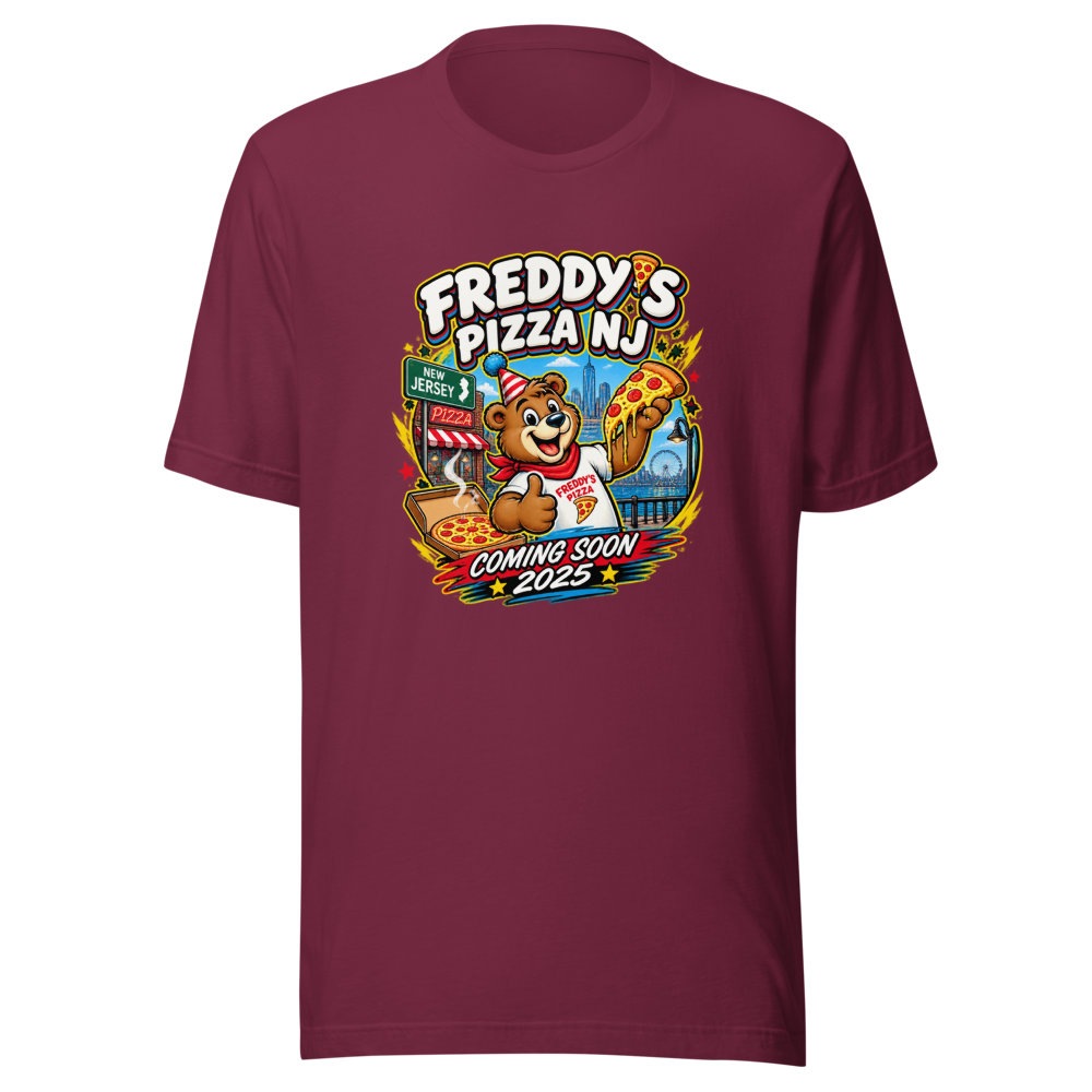 Freddy Fazbear's Pizza NJ - Coming Soon T-Shirt - Image 6