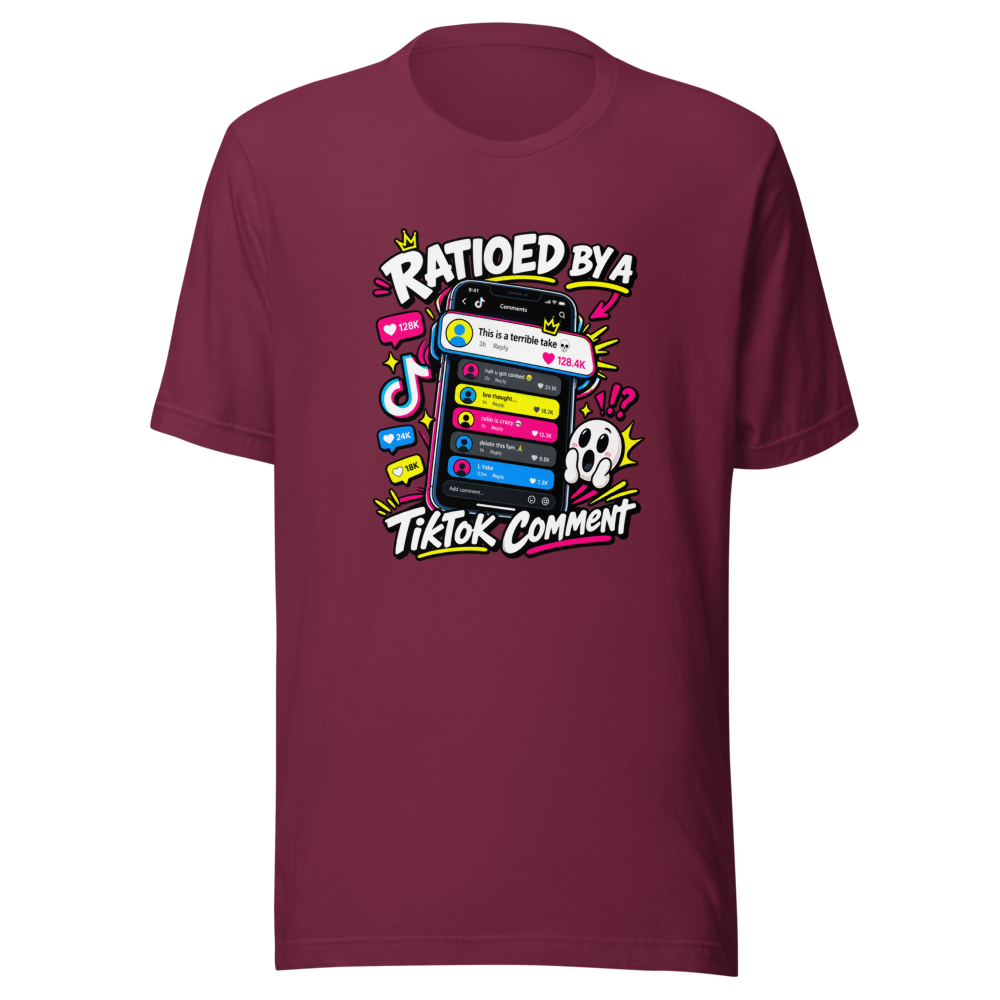 Ratioed By A TikTok Comment Viral Tee - Image 6