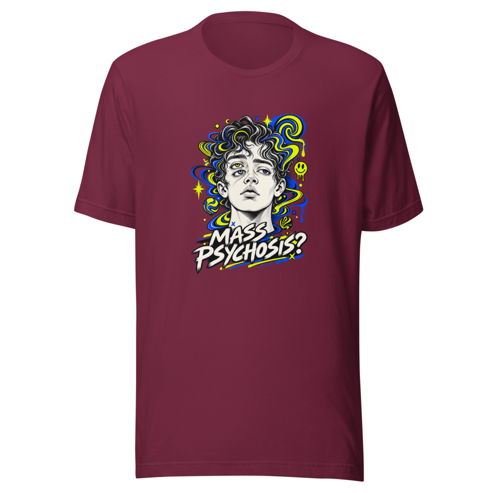 Mass Psychosis Meme T-Shirt - Is He Real? - Image 6