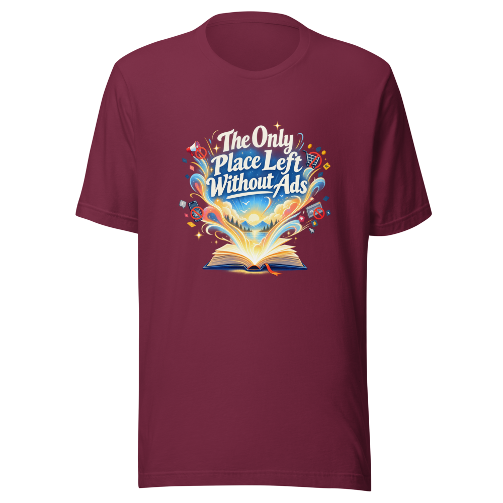 Escape the Ads: Book Lover's Tee - Image 6