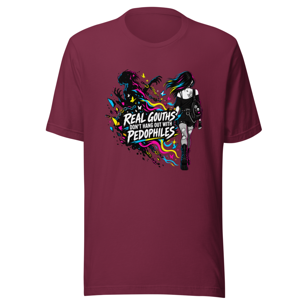 Real Goths Don't Hang Out With Pedophiles Tee - Image 6
