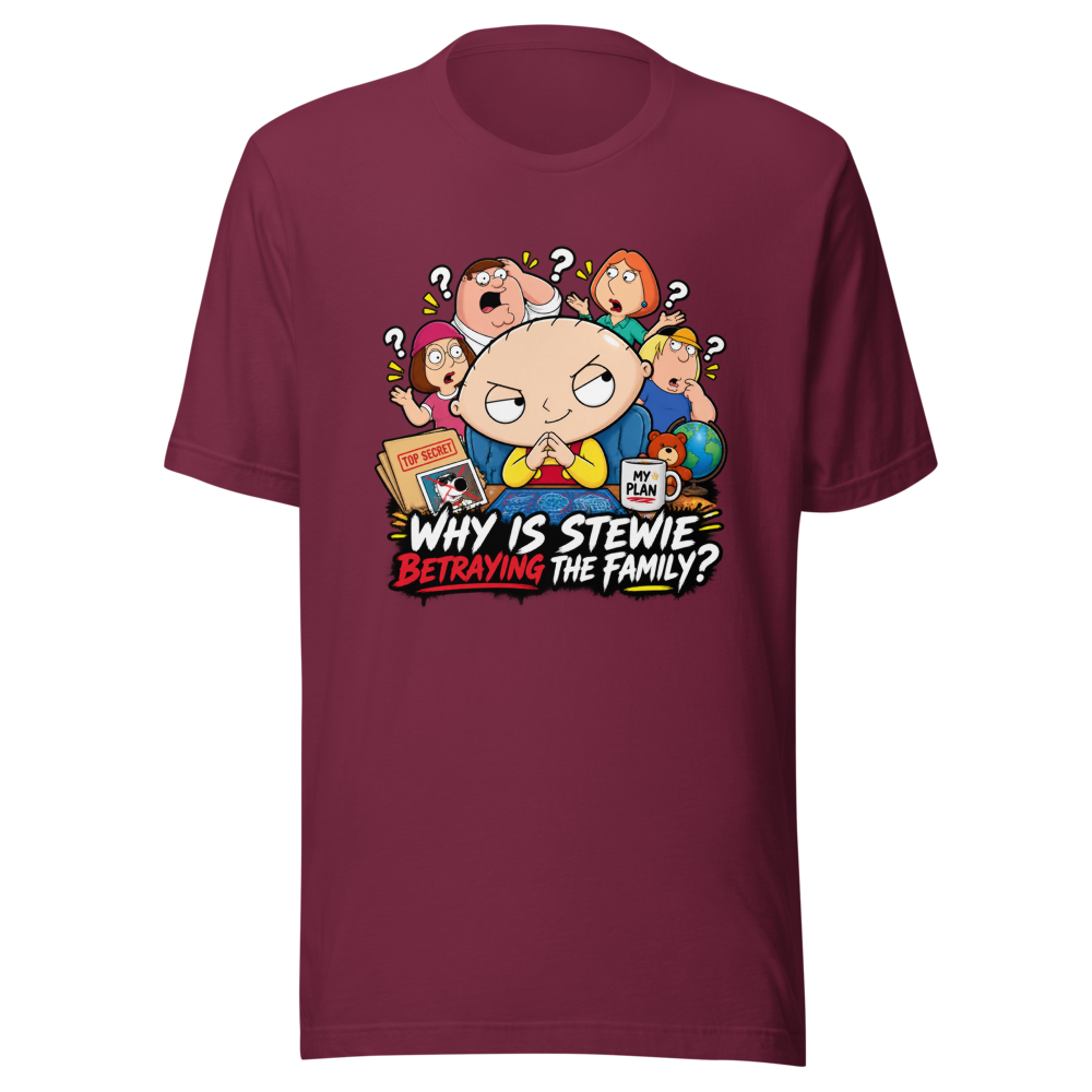 Stewie's Betrayal Family Guy Funny T-Shirt - Image 6