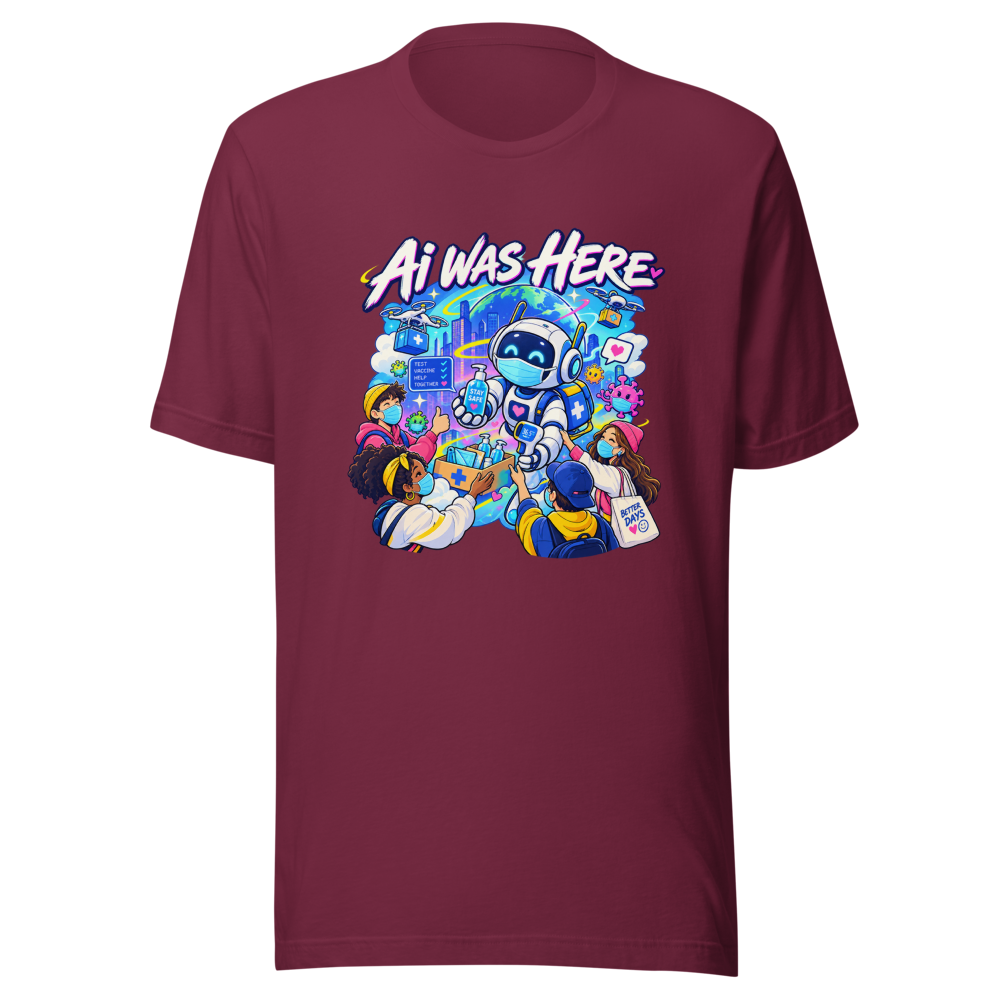 AI Was Here: Viral Covid Times Tee - Image 6