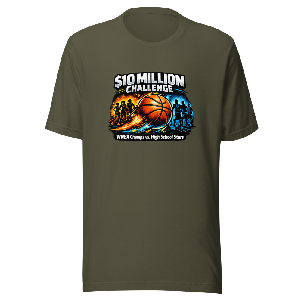 Clay Travis $10M WNBA vs High School Basketball Challenge Tee - Image 10
