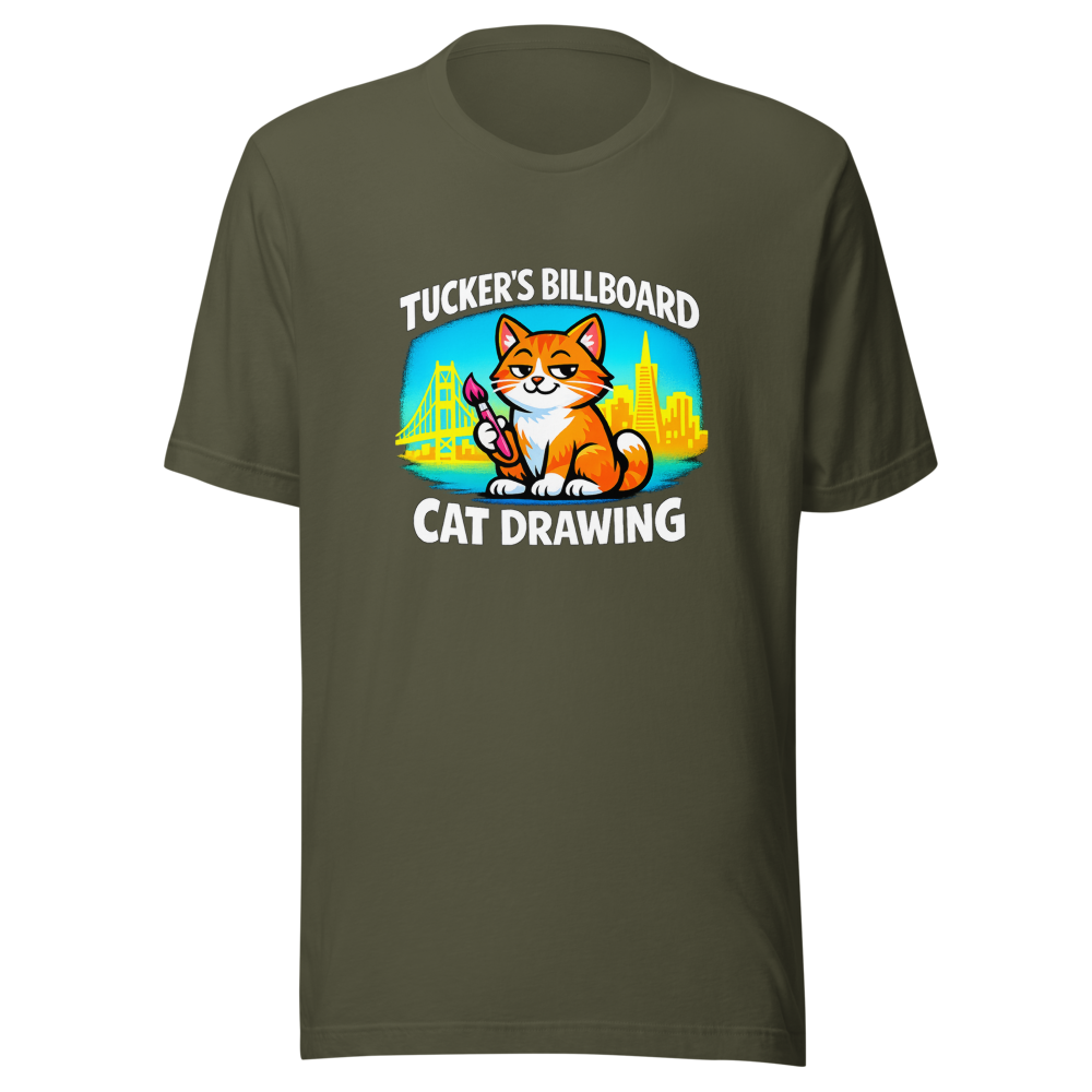 Tucker's Billboard Cat Drawing T-Shirt - Image 10