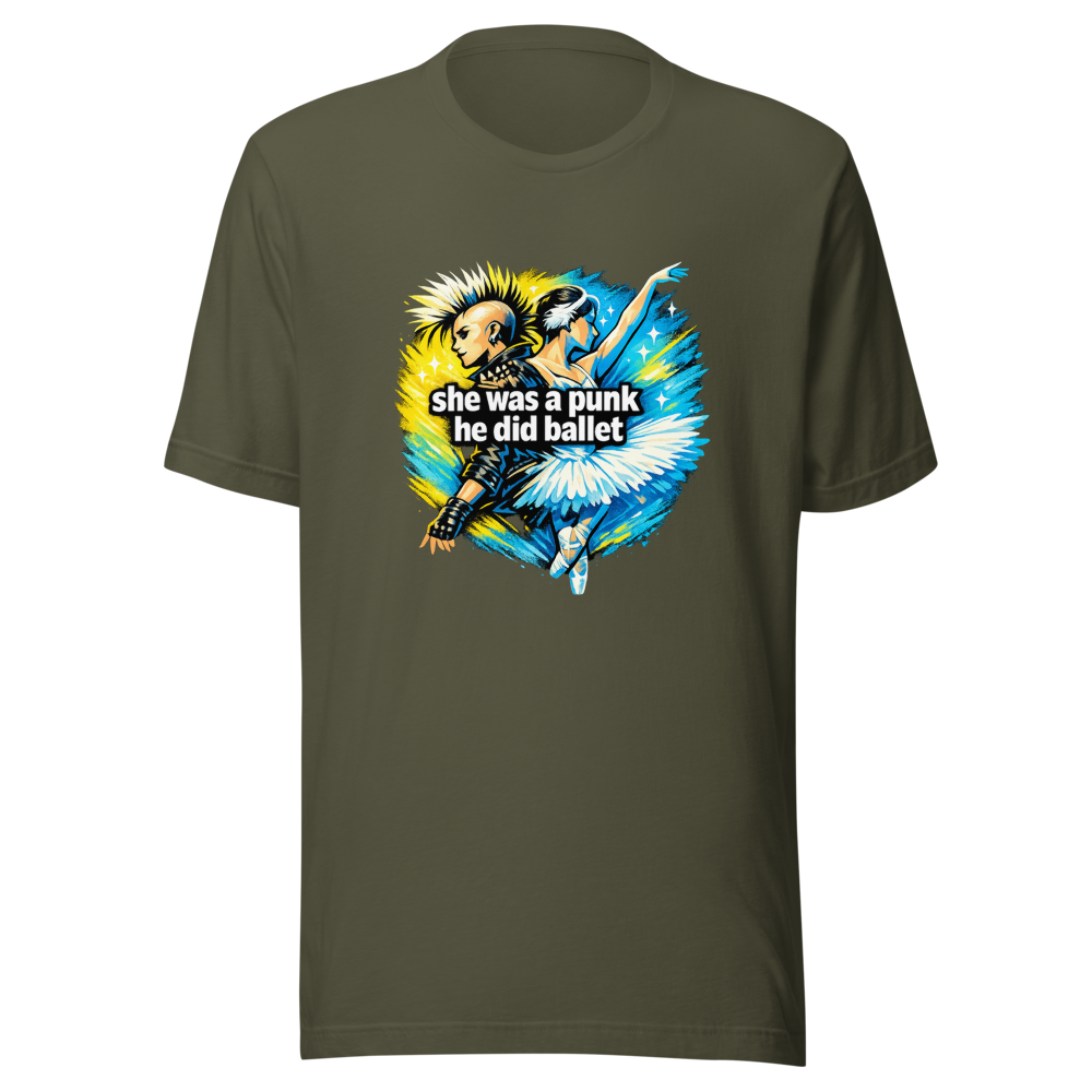Punk & Ballet Aesthetic T-Shirt: She Was A Punk - Image 10