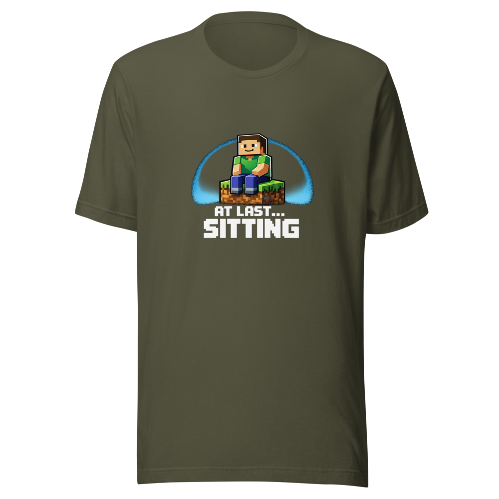 Minecraft Sitting Meme T-Shirt - Image 10