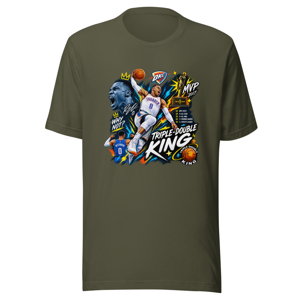 Russell Westbrook Triple-Double King T-Shirt - Image 10