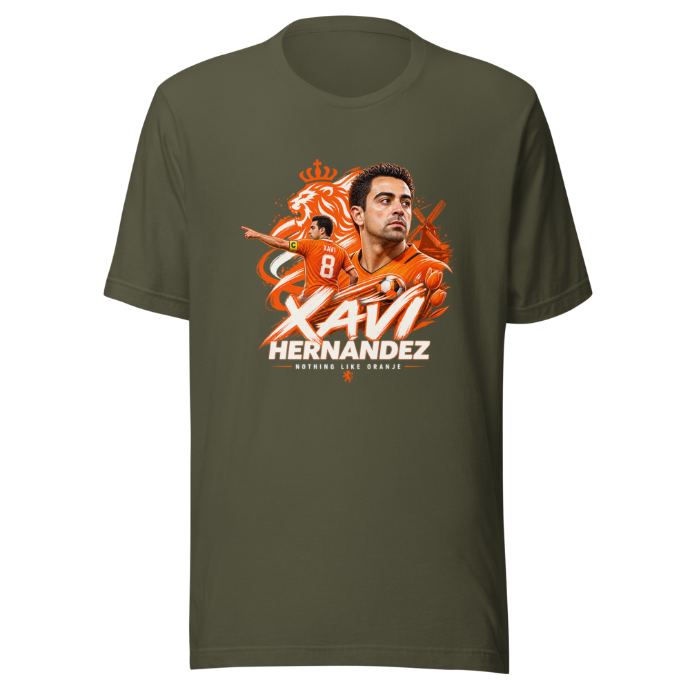 Xavi Hernández 'Nothing Like Oranje' Coach T-Shirt - Image 10