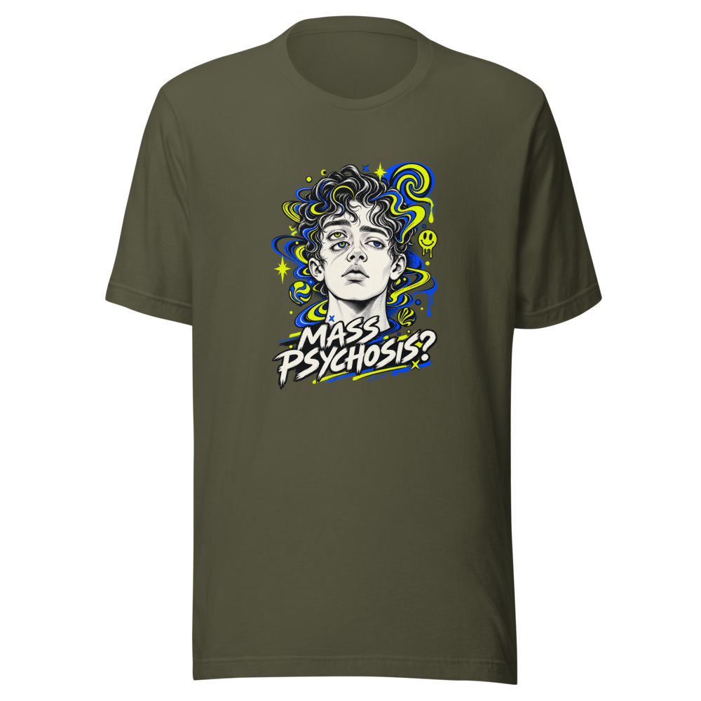 Mass Psychosis Meme T-Shirt - Is He Real? - Image 10