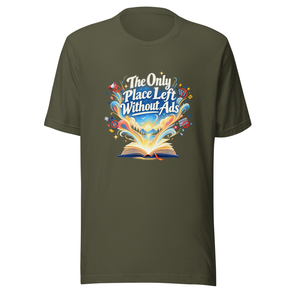 Escape the Ads: Book Lover's Tee - Image 10
