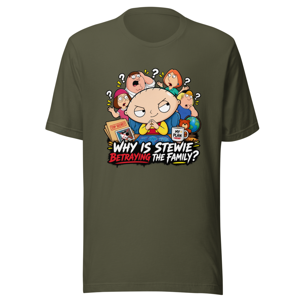 Stewie's Betrayal Family Guy Funny T-Shirt - Image 10