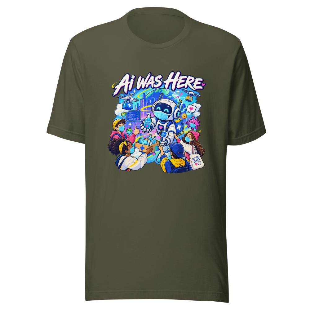 AI Was Here: Viral Covid Times Tee - Image 10