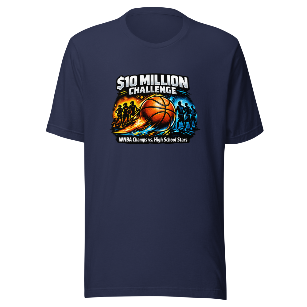 Clay Travis $10M WNBA vs High School Basketball Challenge Tee - Image 4