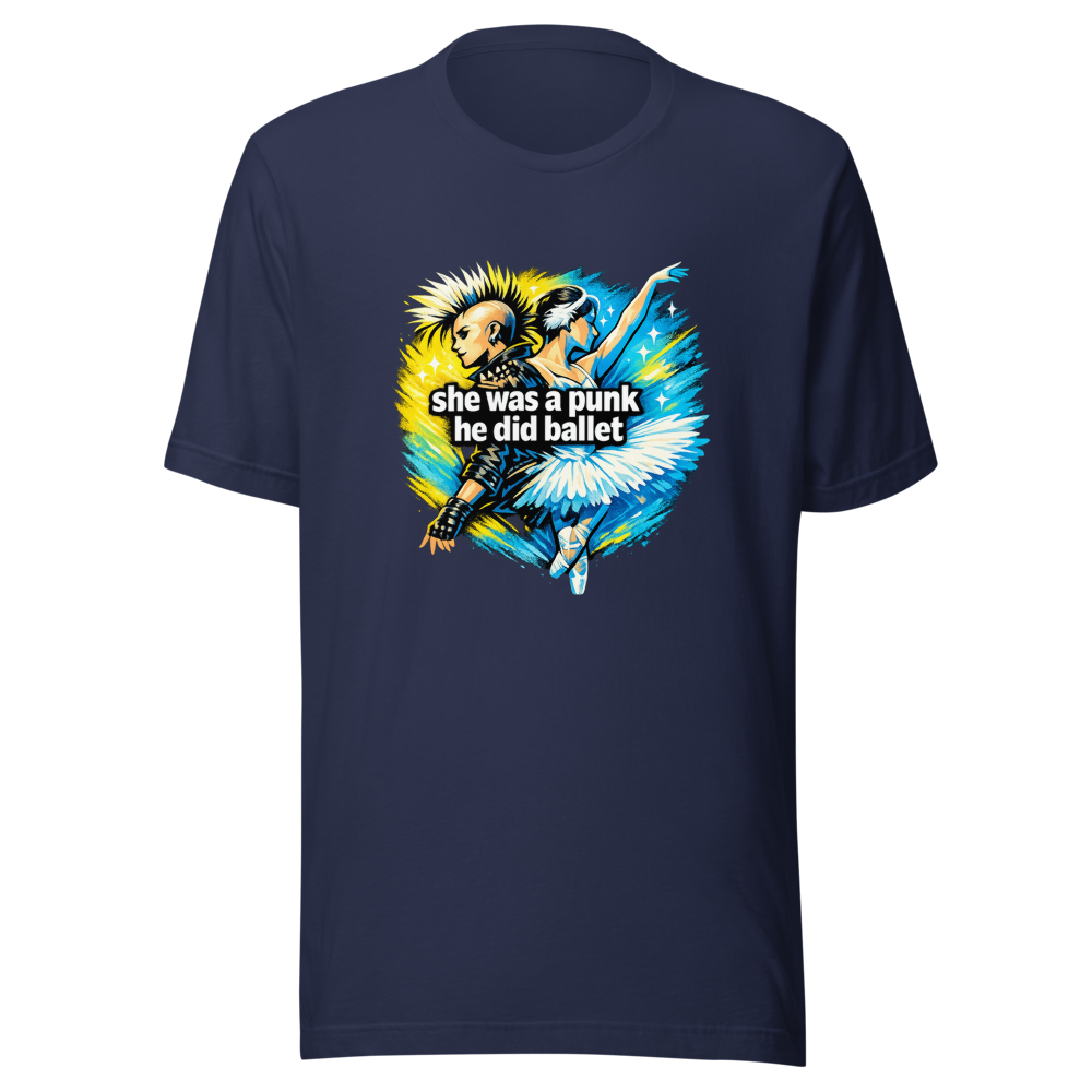 Punk & Ballet Aesthetic T-Shirt: She Was A Punk - Image 4