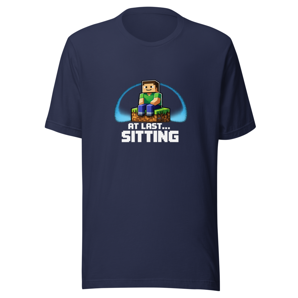 Minecraft Sitting Meme T-Shirt - Image 4