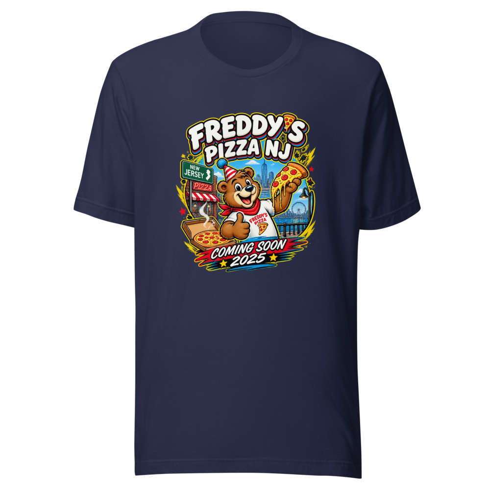 Freddy Fazbear's Pizza NJ - Coming Soon T-Shirt - Image 4