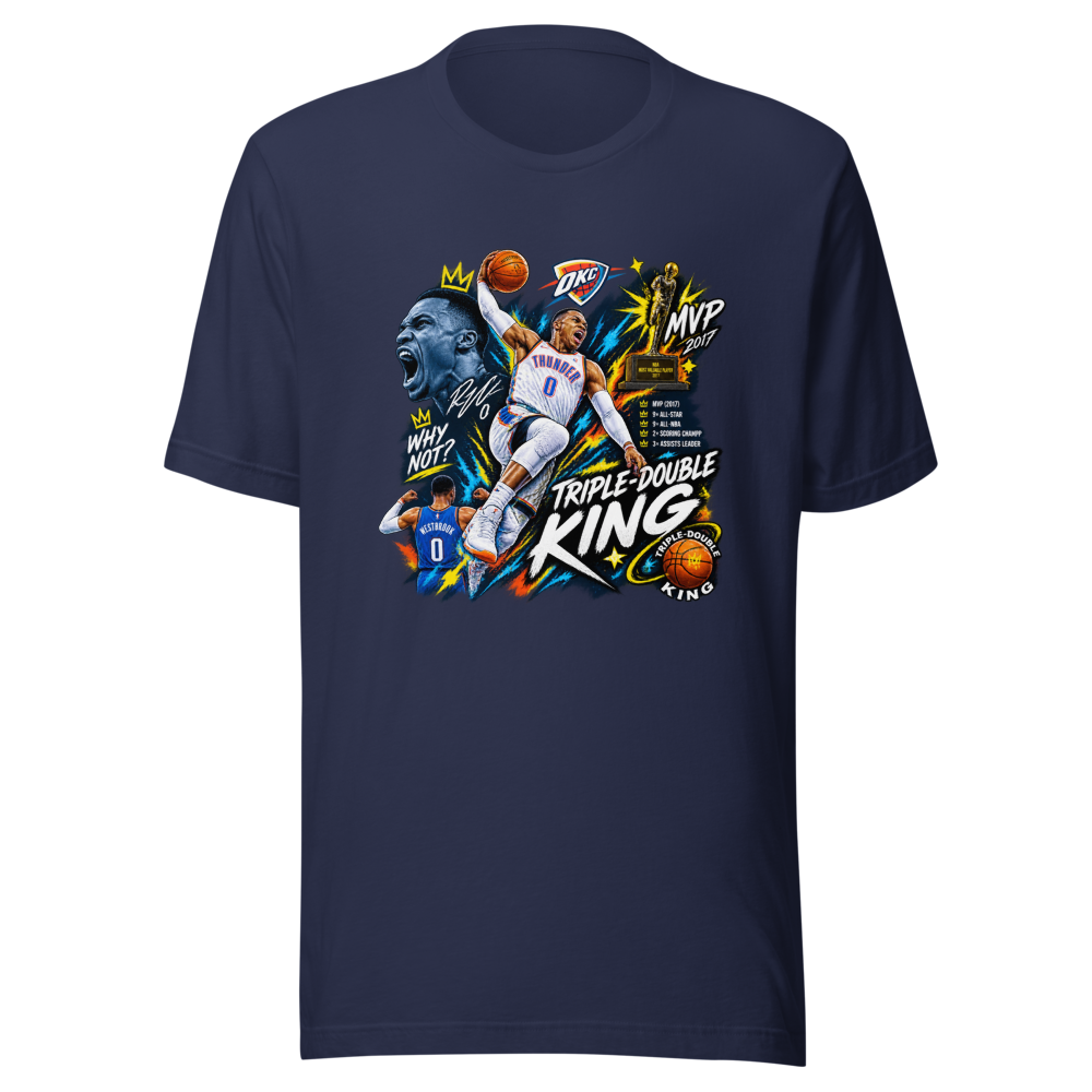 Russell Westbrook Triple-Double King T-Shirt - Image 4