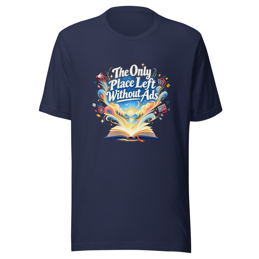 Escape the Ads: Book Lover's Tee - Image 4