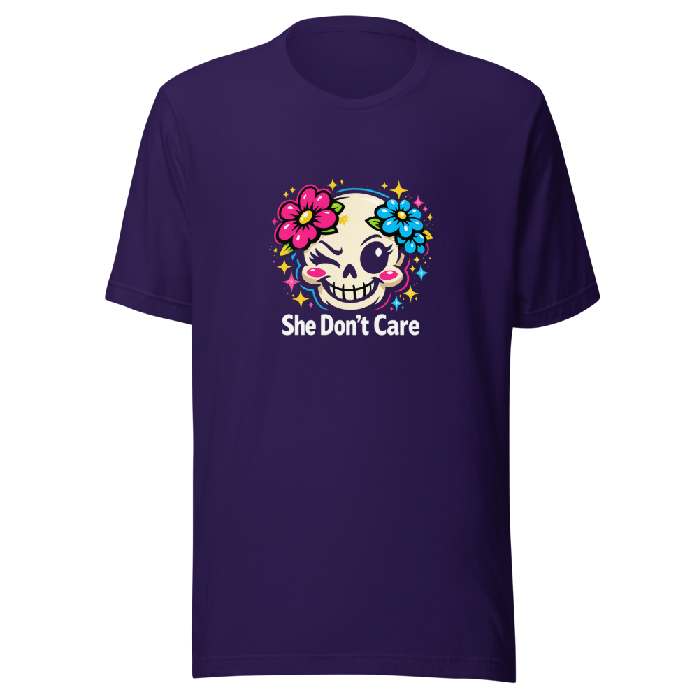 She Don't Care Tee - Unbothered Vibes - Image 3