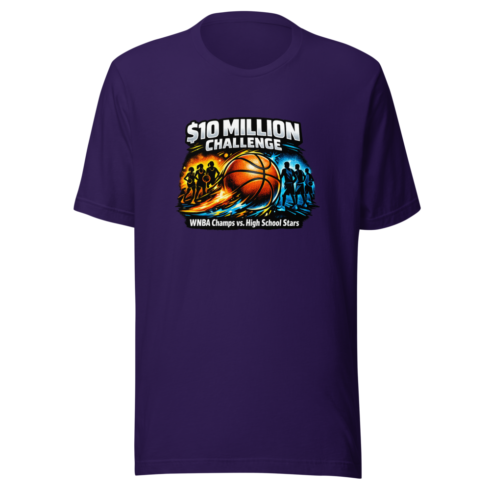 Clay Travis $10M WNBA vs High School Basketball Challenge Tee - Image 3