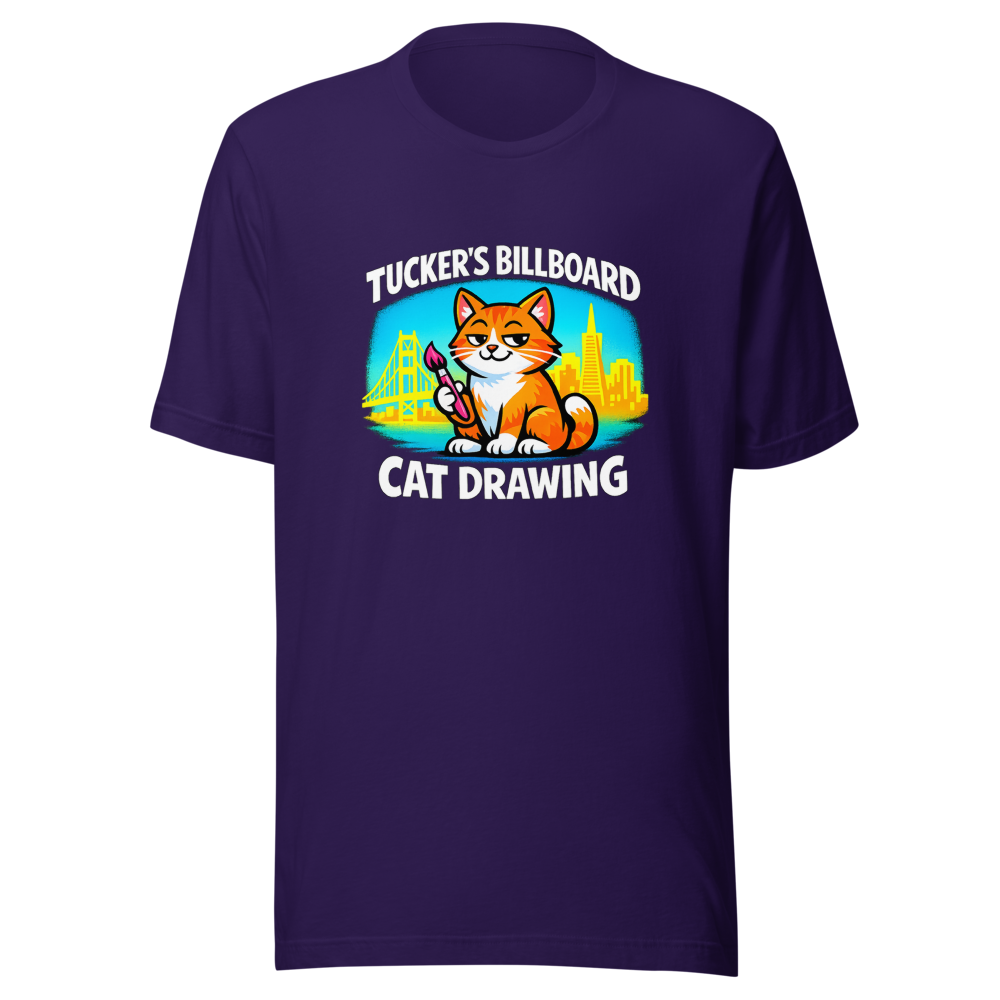 Tucker's Billboard Cat Drawing T-Shirt - Image 3