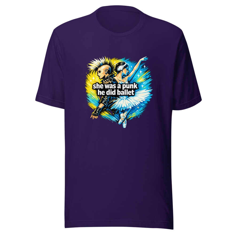 Punk & Ballet Aesthetic T-Shirt: She Was A Punk - Image 3