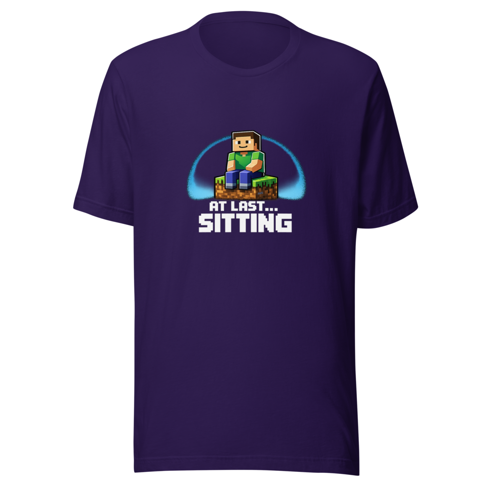 Minecraft Sitting Meme T-Shirt - Image 3