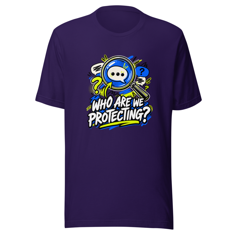 Protecting Who? Viral Meme T-Shirt - Image 3
