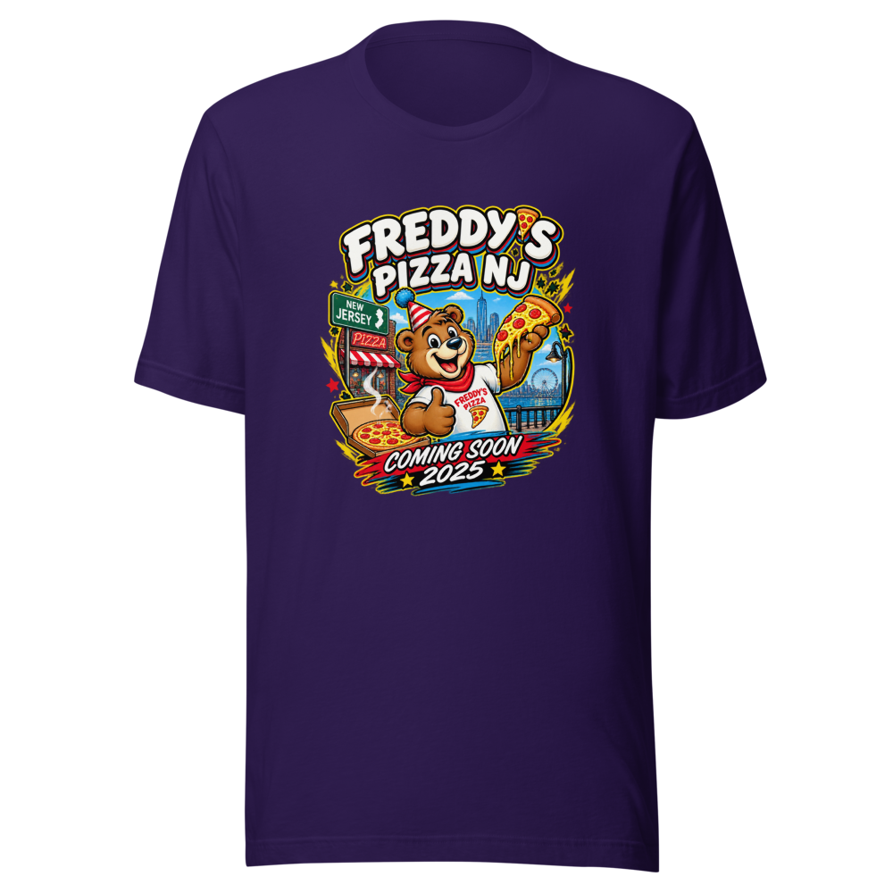 Freddy Fazbear's Pizza NJ - Coming Soon T-Shirt - Image 3