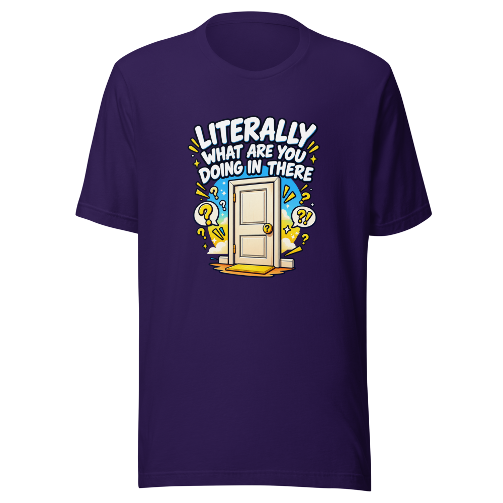 What Are You Doing In There Meme T-Shirt - Image 3