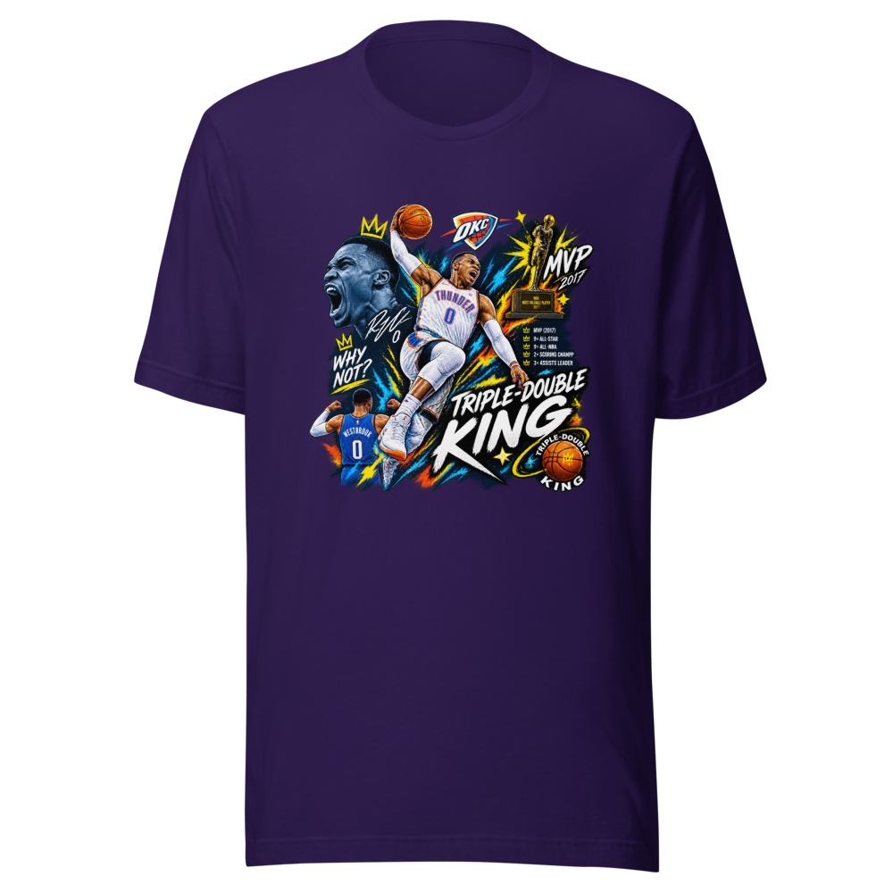 Russell Westbrook Triple-Double King T-Shirt - Image 3