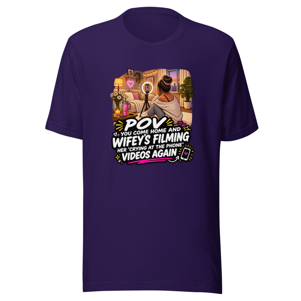 Wifey's Filming Again Funny POV T-Shirt - Image 3