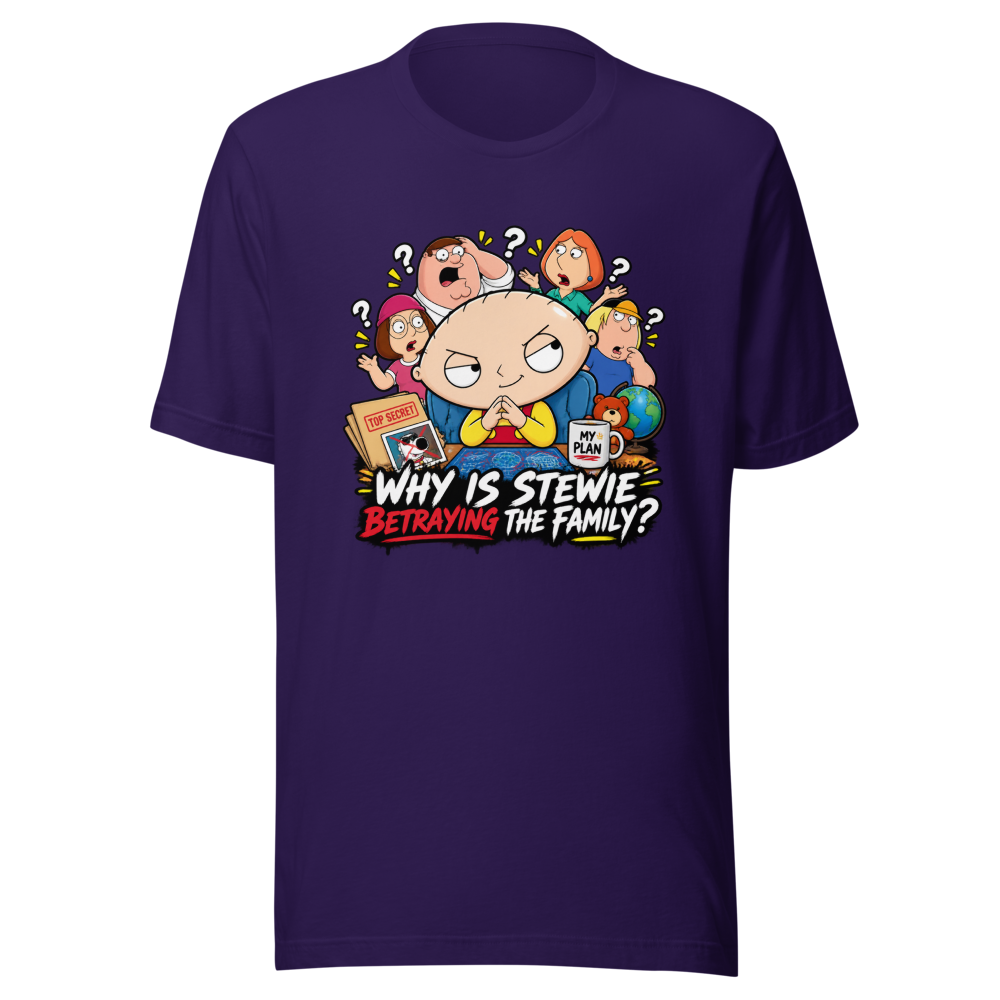 Stewie's Betrayal Family Guy Funny T-Shirt - Image 3