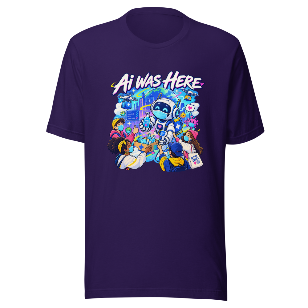 AI Was Here: Viral Covid Times Tee - Image 3