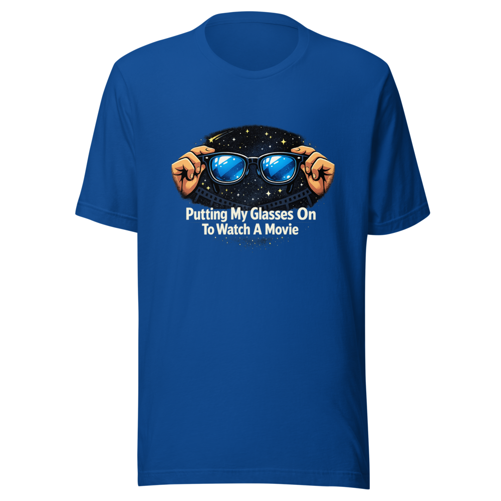 Putting My Glasses On To Watch Movie T-Shirt - Image 8