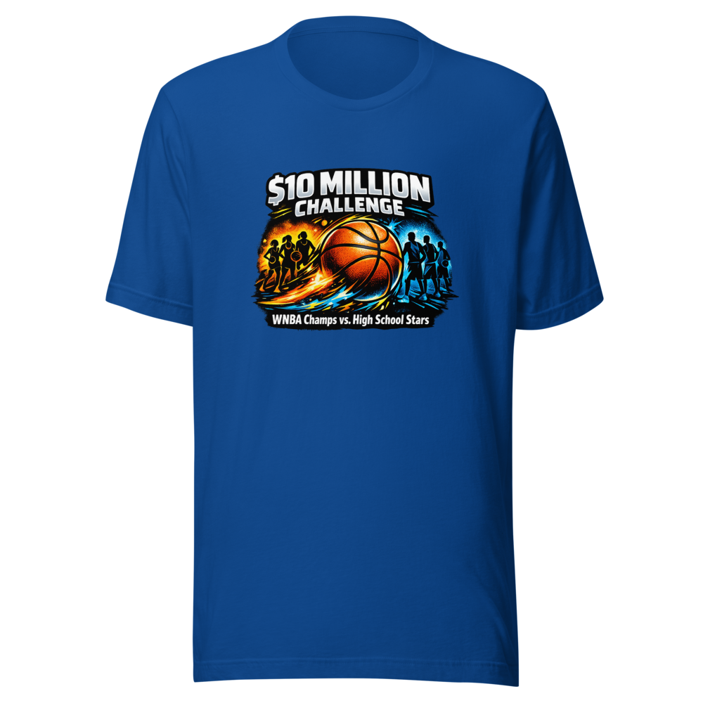 Clay Travis $10M WNBA vs High School Basketball Challenge Tee - Image 8