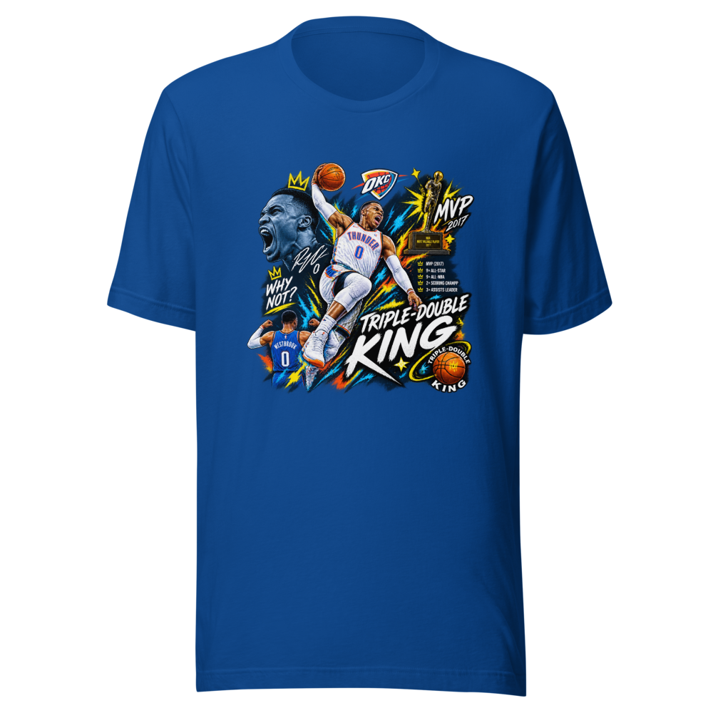 Russell Westbrook Triple-Double King T-Shirt - Image 8