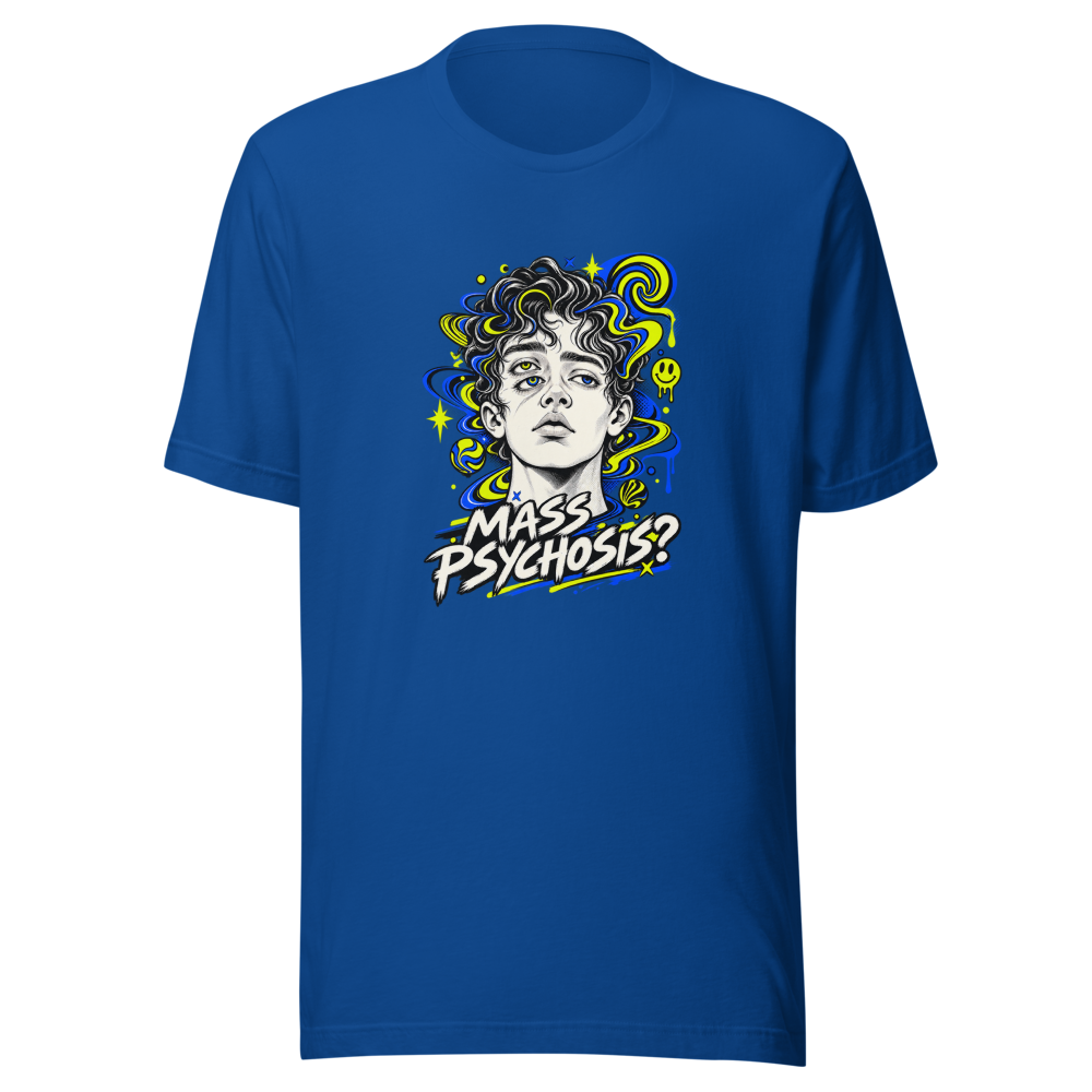Mass Psychosis Meme T-Shirt - Is He Real? - Image 8